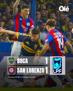 EMPATE ENTRE BOCA Y SAN LORENZO!
