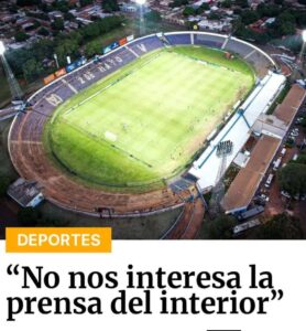 Periodistas deportivos de Pedro Juan Caballero repudian el trato del Club Recoleta. Ni siquiera su cancha no está en condiciones para jugar un torneo internacional.. por única vez ..