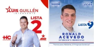 Luís Guillén (ANR) y Ronald Acevedo (PLRA) se consagran como los candidatos oficiales a la Intendencia
