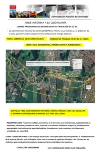 Anuncian corte programado de energía eléctrica para este miércoles en Pedro Juan Caballero