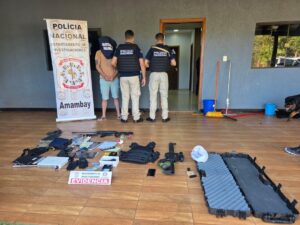 Un hombre fue detenido con armas y municiones tras operativos simultáneos en Pedro Juan