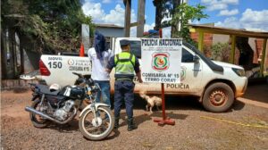 Recuperan motocicleta hurtada y aprehenden a sospechoso en la Fracción Villa Guillermina