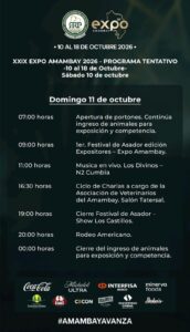 ¡LA EXPO AMAMBAY 2026 CONTINÚA CON TODO!